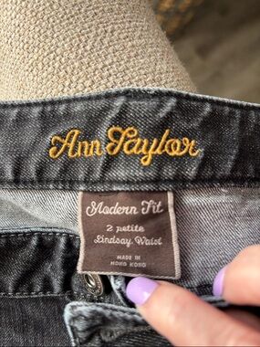 Ann Taylor Black Wash Modern Fit Jeans 2P 2 petite